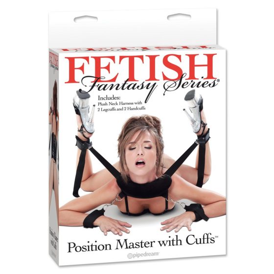 Fetish Position Master - bondage set with handcuffs (black)