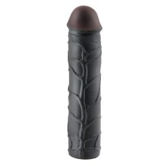 X-TENSION Mega 3 - lifelike penis sheath (22,8cm) - black