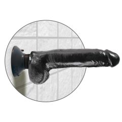 King Cock 9 - flexible vibrator with feet (26cm) - black