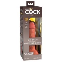 King Cock Elite 6 - clamp-on, lifelike dildo (15cm) - dark