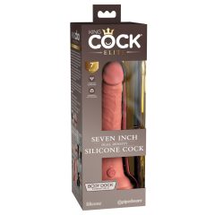 King Cock Elite 7- clamp-on, lifelike dildo (18cm) - natural
