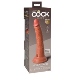   King Cock Elite 7- clamp-on, lifelike dildo (18cm) - dark natural