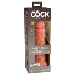   King Cock Elite 8 - clamp-on, lifelike dildo (20cm) - dark natural