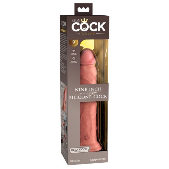 King Cock Elite 9 - clamp-on, lifelike dildo (23cm) - natural