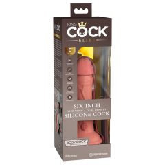   King Cock Elite 6 - clamp-on, lifelike dildo (15cm) - natural