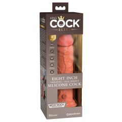   King Cock Elite 8 - clamp-on, lifelike dildo (20cm) - dark natural