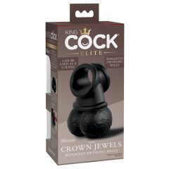  King Cock Elite Crown Jewels - Swinging clamp, penis wrap (black)