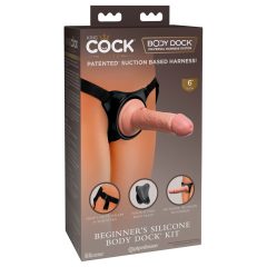   King Cock Elite Beginner's - strap-on dildo with harness (natural)