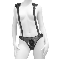 Body Dock - strappy attachable underwear (black)