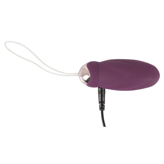Javida - battery operated, radio controlled, rotating beaded vibrating egg (purple)