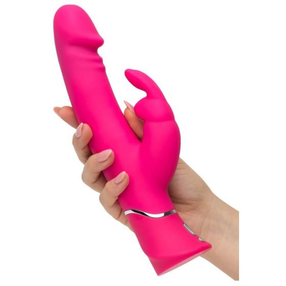 Happyrabbit Dual Density - battery-operated, waterproof, vibrator with wand (pink)