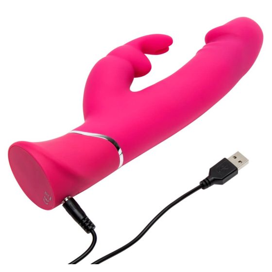 Happyrabbit Dual Density - battery-operated, waterproof, vibrator with wand (pink)