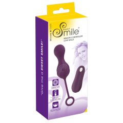   SMILE RC Love Balls - rechargeable radio controlled vibrating egg (purple)