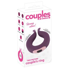   Couples Choice - battery-operated, twin-motor penis ring (purple)