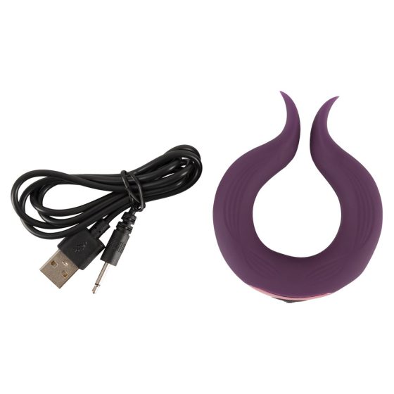 Couples Choice - battery-operated, twin-motor penis ring (purple)