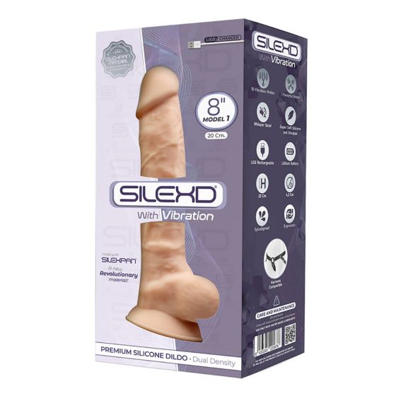 Silexd 8 - malleable, clamp-on, testicle vibrator - 20cm (natural)