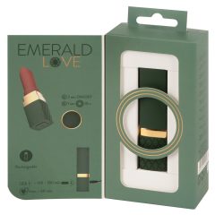   Emerald Love - rechargeable, waterproof lipstick vibrator (green-bordeaux)
