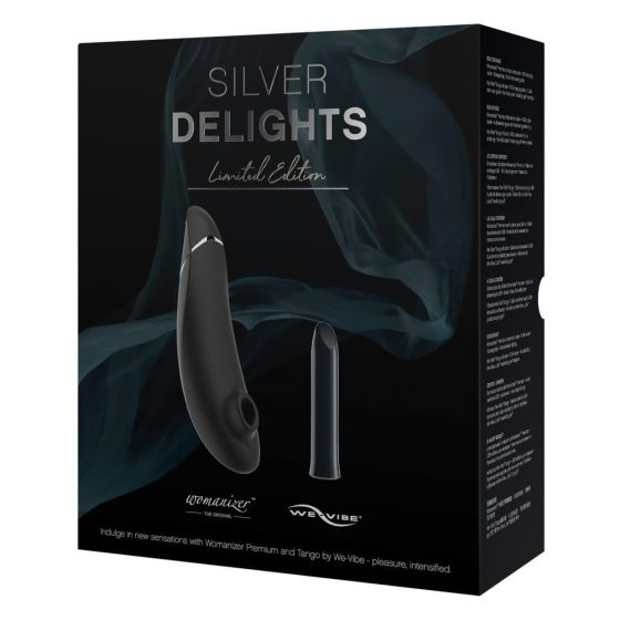 Womanizer Silver Delights - Clitoral vibrator set with airwave (black)