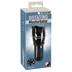   STROKER Rotating - battery-operated, rotating artificial lips masturbator (black)