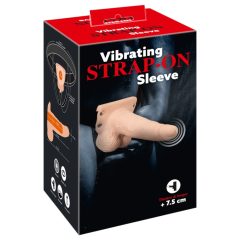   You2Toys Strap-on - cordless, hollow, strap-on vibrator (natural)
