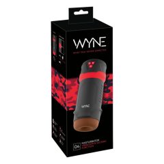   WYNE 04 - Rechargeable, vibrating-suction masturbator (black-red)