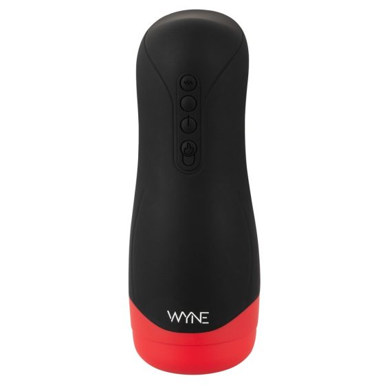 WYNE 01 - Rechargeable, vibrating-suction, heated masturbator (black)