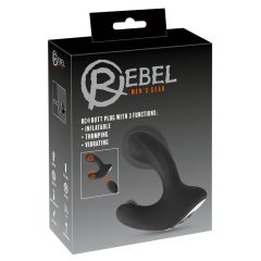   Rebel RC - Rechargeable, radio controlled pumpable anal vibrator (black)