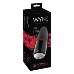   WYNE 02 - Rechargeable, vibrating-suction masturbator (black and white)