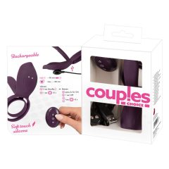   Couples Choice - rechargeable radio controlled penis ring (purple)