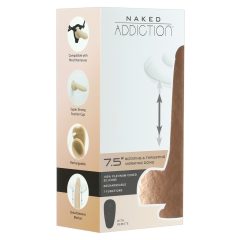  Naked Addiction Thrusting 7,5 - Rechargeable, thrusting vibrator (19cm) - natural
