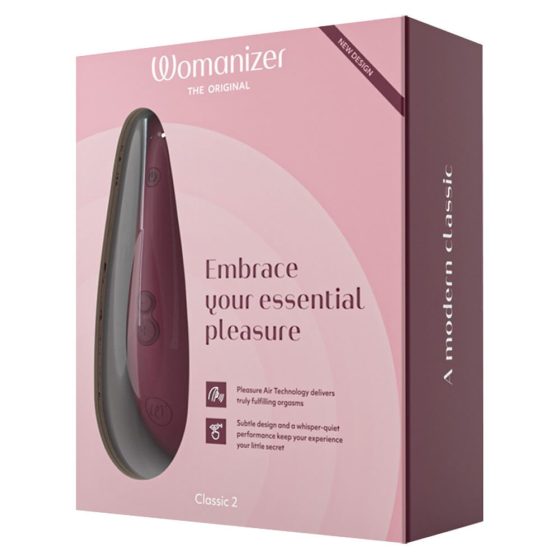 Womanizer Classic 2 - rechargeable, waterproof clitoris stimulator (burgundy)