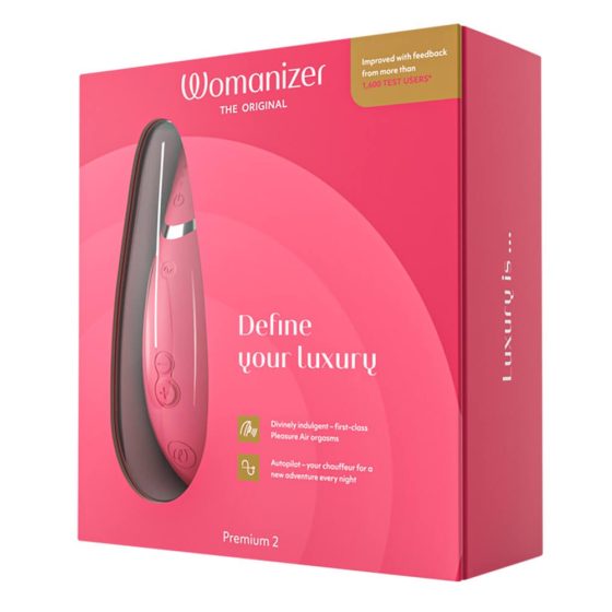 Womanizer Premium 2 - rechargeable, waterproof clitoris stimulator (pink)