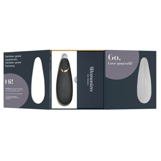 Womanizer Premium 2 - rechargeable, waterproof clitoris stimulator (black)