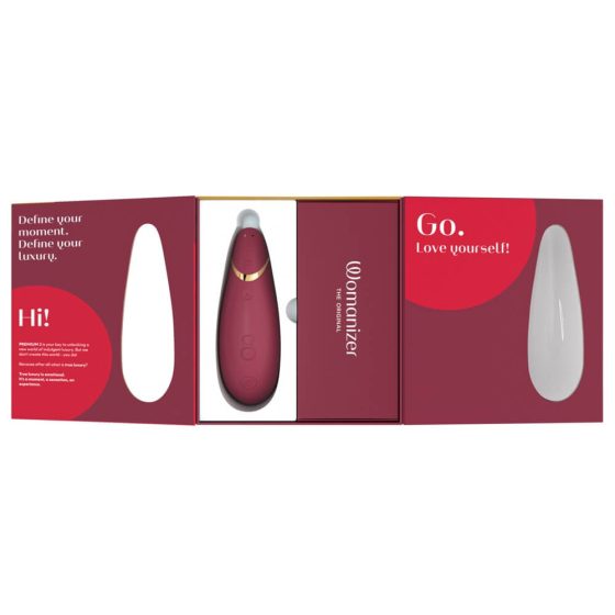 Womanizer Premium 2 - rechargeable, waterproof clitoris stimulator (red)
