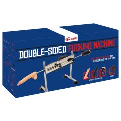   The Banger DS Fucking Machine - double-sided sex machine with 2 dildos and fake pussy (silver)