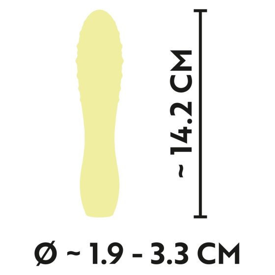 Cuties Mini 3 - Rechargeable, waterproof, buzzer vibrator (yellow)