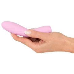   Cuties Mini 3 - Rechargeable, waterproof, ribbed vibrator (pink)