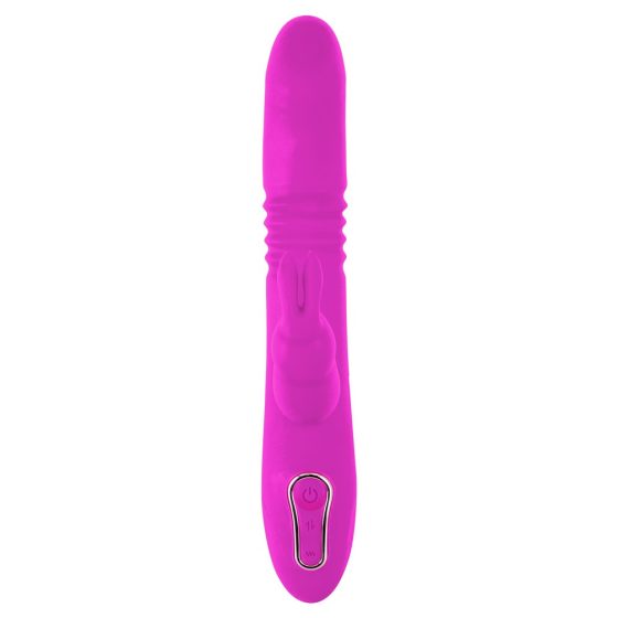 SMILE Rabbit - rechargeable vibrator with spinning handle (pink)