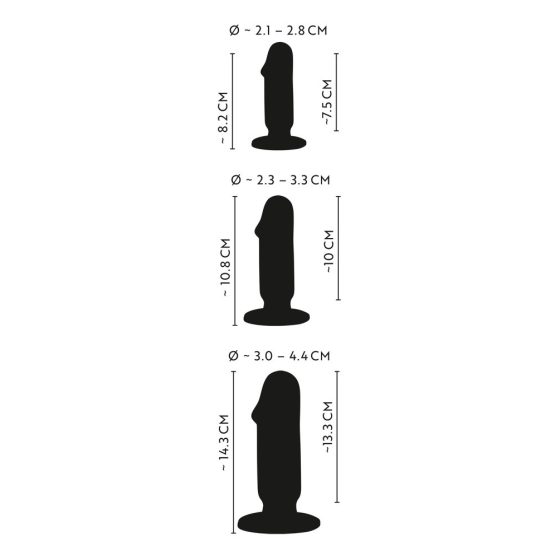 Anos Trainig Kit - anal dildo set (3 pieces) - black