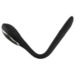   Penis Plug Dilator - rechargeable urethral vibrator (0,6-1,1cm) - black