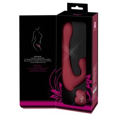   Javida - Rechargeable, radio controlled, rotating vibrator with spinning handle (red)