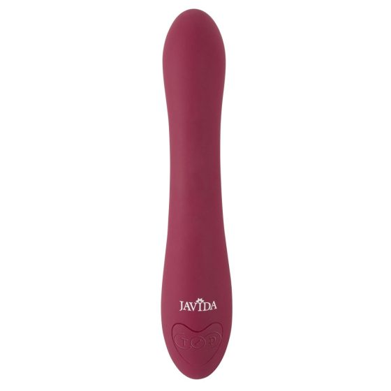 Javida - Rechargeable, radio controlled, rotating vibrator with spinning handle (red)