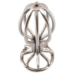 ANOS Metal (2,8cm) - caged steel anal dildo (silver)