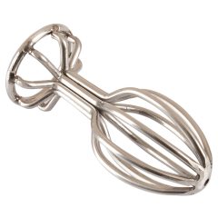 ANOS Metal (2,8cm) - caged steel anal dildo (silver)
