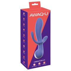 AWAQ.U 1 - cordless, 3 prong vibrator (purple)