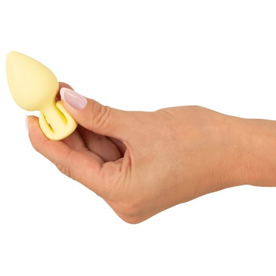 Cuties Mini Butt Plug - silicone anal dildo - yellow (3,1cm)