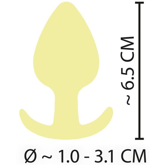 Cuties Mini Butt Plug - silicone anal dildo - yellow (3,1cm)