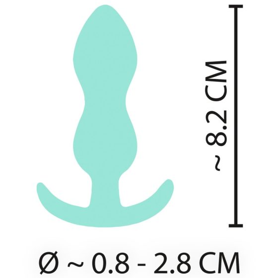 Cuties Mini Butt Plug - silicone anal dildo - mint (2,3cm)