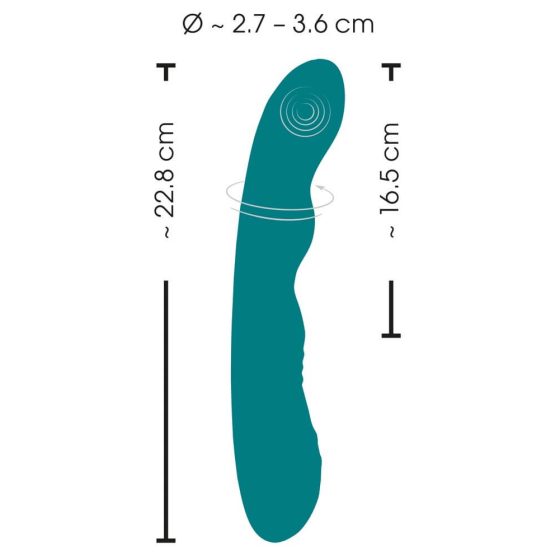 SMILE - rechargeable, waterproof rotary G-spot vibrator (green)