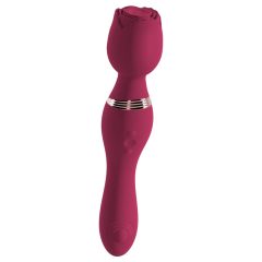 You2Toys Rosenrot - rechargeable rose massage vibrator (red)